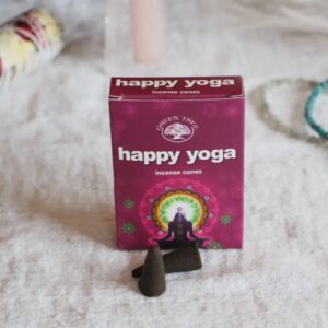 encens happy yoga cône - un souffle d'art mot ni
