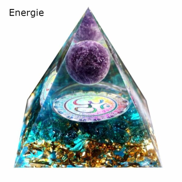 orgonite pyramide "Energie" un souffle d'art mot ni