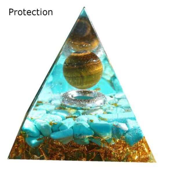 orgonite pyramide "protection" un souffle d'art mot ni